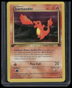 Pokemon 1st Edition Team Rocket Charmander 50/82 NEAR MINT - Image 1
