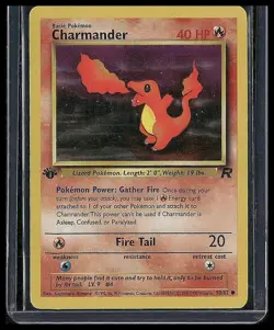 Pokemon 1st Edition Team Rocket Charmander 50/82 NEAR MINT - Image 1