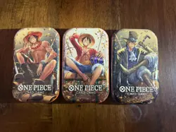 One Piece Vol.2 Mini Tins Set Of 3 English Sealed-Monkey D Luffy/Sabo/Ace - Image 1