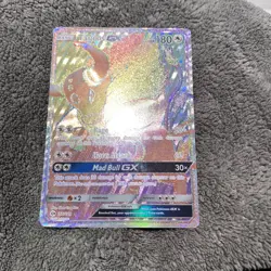 Pokemon TCG Tauros GX Full Art Holo Rainbow Rare Card Sun & Moon 156/149 LP-MP - Image 4