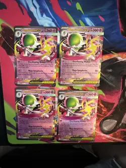 4x Mega Gardevoir ex 060/132 Me01: Mega Evolution Holo Pokemon Cards - Image 1