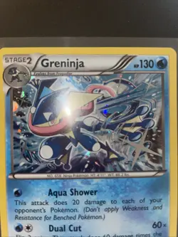 Pokemon 2016 XY Promo Cosmo Foil Greninja Card - Image 1