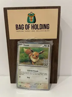 Eevee - 133/165 -HOLO Snowflake NM -Holiday Calendar Promo Sealed- Pokemon Card - Image 1