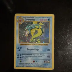 1999 Pokemon Shadowless TCG Gyarados #6/102 Base Set Holo Rare Card 100 HP - Image 1