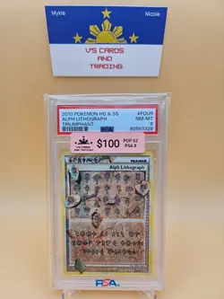 2010 POKEMON TRIUMPHANT ALPH LITHOGRAPH #FOUR PSA 8 - Image 1