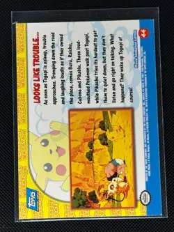 Looks Like Trouble... #44 Topps The First Movie Trading Cards Pokemon Holo Foil - Image 2