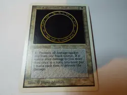 MAGIC THE GATHERING UNLIMITED CARD CIRCLE OF PROTECTION: BLACK ex - Image 1