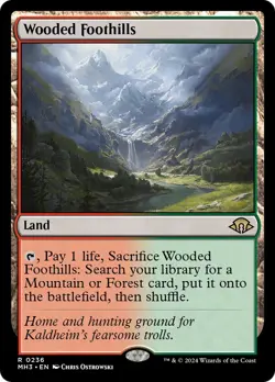 Wooded Foothills (Modern Horizons 3) - NM Pack Fresh Magic: The Gathering - Image 1