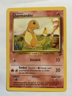 Charmander 69/130 Common Vintage Base Set 2 Pokemon LP - Image 1