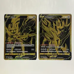 [US SELLER] Pokemon S-Chinese Zacian V Zamazenta V CS4.1C 022 023 Gold Set of 2 - Image 1