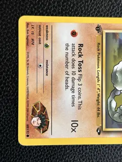 Pokemon 1st First Edition Gym Challenge #68 Brock's Geodude LP WOTC Vintage - Image 3