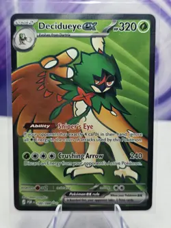 Pokemon TCG Decidueye ex 100/088 Ultra Rare Full Art Holo NM - Image 1
