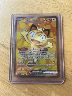 Pokemon Meowth EX 107/088 POR Ultra Rare Full Art Holo Basic 170 HP - Image 2