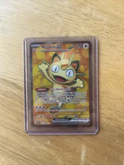 Pokemon Meowth EX 107/088 POR Ultra Rare Full Art Holo Basic 170 HP - Image 3