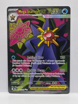 Mega Starmie ex 102/088 Full Art Pokemon TCG Perfect Order NM - Image 1