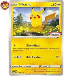 Pikachu Indomaret Stamp Promo 240/S-P Pokemon TCG Indonesia Exclusive - Image 1