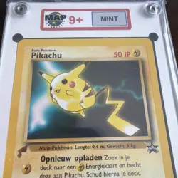 MAP 9+ MINT 2000 POKEMON PIKACHU WORLD COLL DUTCH #4 PIKACHU MOVIE PROMO - Image 3