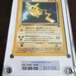 MAP 9+ MINT 2000 POKEMON PIKACHU WORLD COLL DUTCH #4 PIKACHU MOVIE PROMO - Image 4