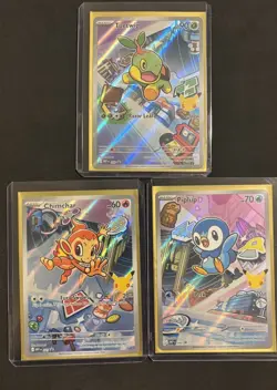 Pokemon TCG First Partners Sinnoh Turtwig 040 Piplup 042 Chimchar 041 NM - Image 1