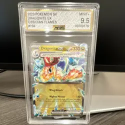 AGS 9.5 Dragonite ex 159/197 Obsidian Flames Double Rare Holo Pokemon - Image 1