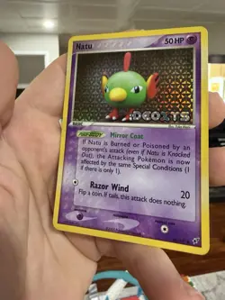 Natu 66/107 Ex Deoxys Pokemon TCG Reverse Holo Stamped LP - Image 4