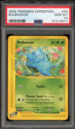 Pokemon Bulbasaur Expedition #94 PSA 10 Gem Mint - Image 1