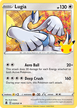 Lugia 022/025 Rare Celebrations Pokemon NM/M - Image 4