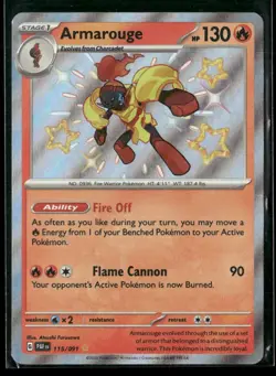 Armarouge 115/091 Shiny Rare Paldean Fates Pokemon NM/M - Image 1