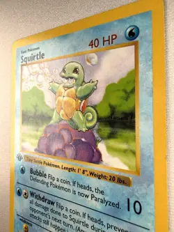 Pokemon TCG Squirtle 63/102 Base Set Shadowless 1st Ed 40 HP Regular Arita - Image 3