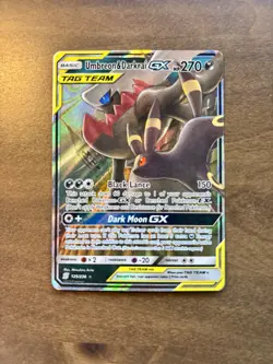 READ! Pokemon Umbreon & Darkrai GX 125/236 SM Unified Minds Holo TAG TEAM - Image 1