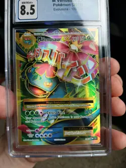 2016 POKEMON XY EVOLUTIONS #100 FULL ART M VENUSUAR EX CGC 8.5 NM/MINT+ - Image 3