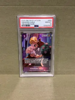 2025 ONE PIECE OP12-LEGACY OF THE MASTER TREASURE RARE VINSMOKE SANJI PSA 10 - Image 1