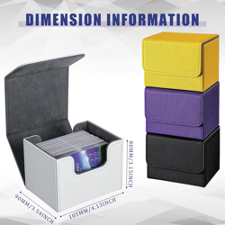 4 Pieces Leather Deck Card Boxes Cards Deck Game Box for Collectible Playing Car - Image 2
