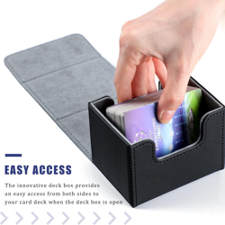 4 Pieces Leather Deck Card Boxes Cards Deck Game Box for Collectible Playing Car - Image 5