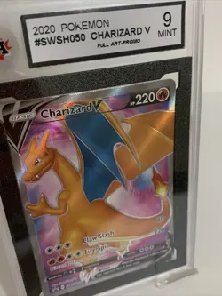 Charizard V Pokemon Champion's Path ETB SWSH050 Black Star Promo Card KSA 9 Mint - Image 2