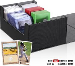 7 Pcs Deck Card Boxes, 1 Leather Deck Storage Case with 6 Plastic Trading Card S - Image 4