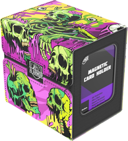 (Melting Skulls) 100+ Card Custom Art MTG Commander Deck Box with Storage - Image 1