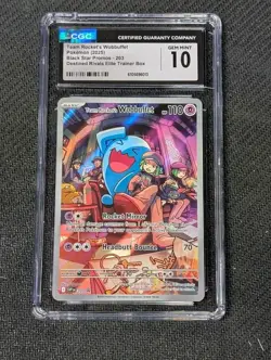 Pokemon TCG Team Rocket's Wobbuffet Promo Scarlet & Violet 203 CGC GEM MINT 10 - Image 1