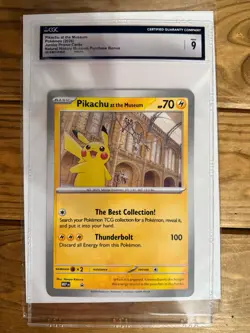CGC 9 pokemon Pikachu at the Museum x Natural History Museum Black Star promo - Image 1