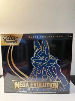 Pokemon TCG Mega Evolution Lucario ETB Elite Trainer Box Sealed - Image 1