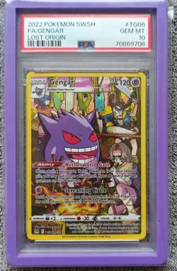 2022 Pokemon SWSH Lost Origin Full Art Gengar PSA 10 Gem Mint - Image 1