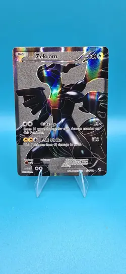 Pokemon Zekrom (114 Full Art) LP Holo Full Art 1st Edition Black and White LP - Image 1