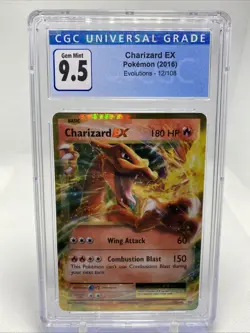 Pokemon 2016 Evolutions Charizard EX 12/108 CGC Graded 9.5 NM/Mint+ - Image 1