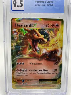 Pokemon 2016 Evolutions Charizard EX 12/108 CGC Graded 9.5 NM/Mint+ - Image 2