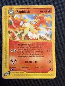 Rapidash Non Holo Rare 62/165 Pokemon Expedition LP Excellent - Image 1