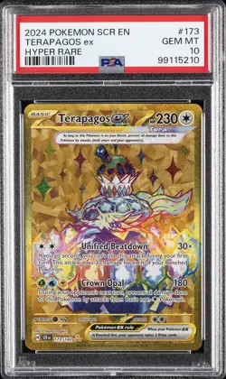 2024 POKEMON SCR EN-STELLAR CROWN HYPER RARE #173 TERAPAGOS EX PSA 10 - Image 1