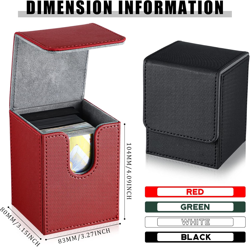 4 Pieces Leather Deck Card Boxes Cards Deck Game Box for Collectible Playing Car - Image 3
