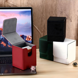 4 Pieces Leather Deck Card Boxes Cards Deck Game Box for Collectible Playing Car - Image 4