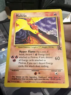 1999 Pokemon Wizards Black Star Promos Moltres #21 MP Z140 - Image 1
