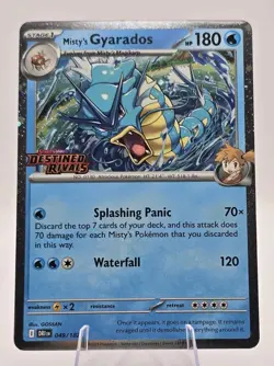 Misty's Gyarados Destined Rivals Prerelease Stamped 049/182 Holo Pokemon - NM - Image 1